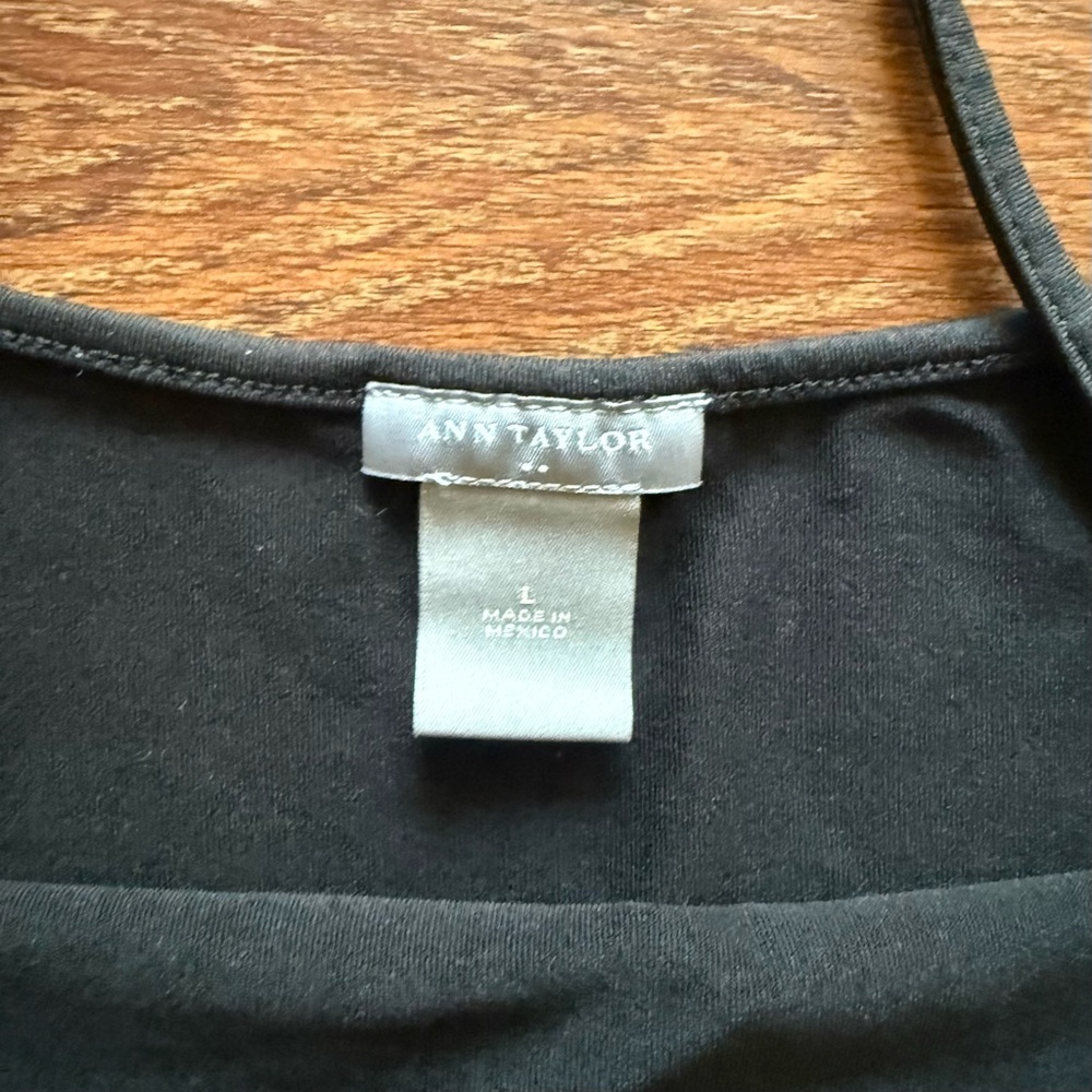 W’s large - Ann Taylor black and White House Black Market tan Camisole Set - Picture 4 of 9